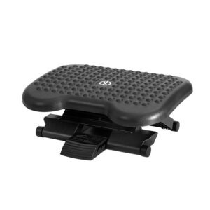 Artiss office under desk adjustable footrest in textured black