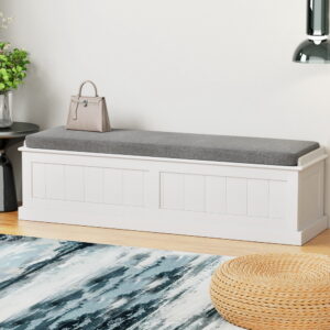 Grey Storage Ottoman