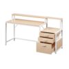 Artiss 160Cm Oak Computer Desk Home Office Study Table Displaying Its Wide Top Surface And Side Drawers