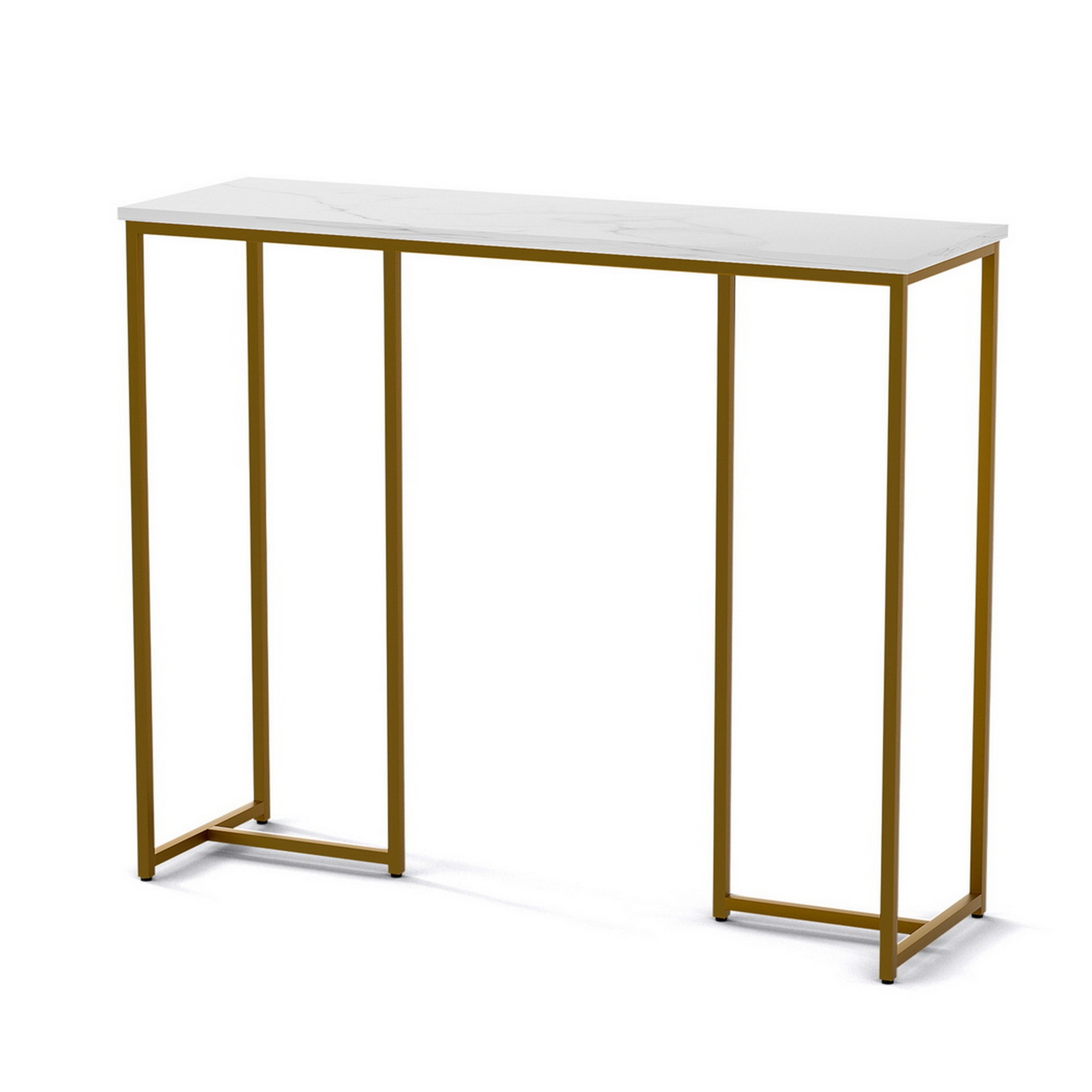 Artiss White &Amp; Gold Marble Effect Console Table – Auz Sales Online Artiss White &Amp; Gold Marble Effect Console Table - Image 2