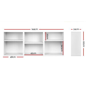 White Bookshelf Set