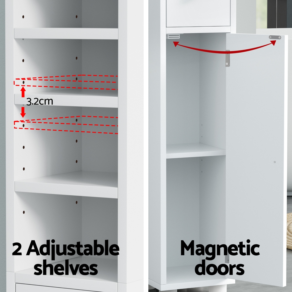 Artiss Slim Bathroom Storage Cabinet 180Cm Tall – Auz Sales Online Slim Bathroom Storage Cabinet