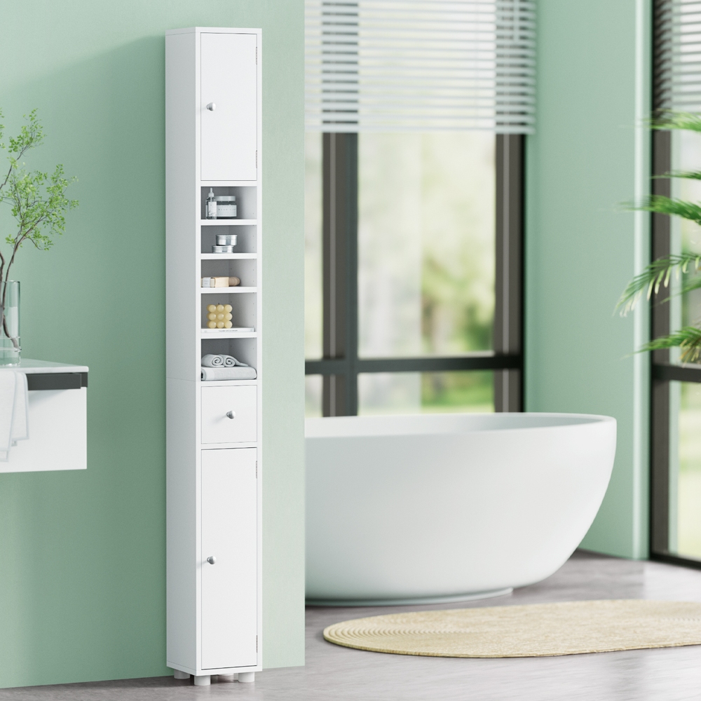 Artiss Slim Bathroom Storage Cabinet 180Cm Tall – Auz Sales Online Slim Bathroom Storage Cabinet