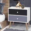 Artiss Bonds White 2-Drawer Bedside Table – Auz Sales Online White Bedside Table
