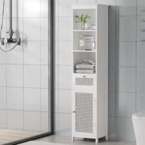 Rattan Tallboy Bathroom Cabinet