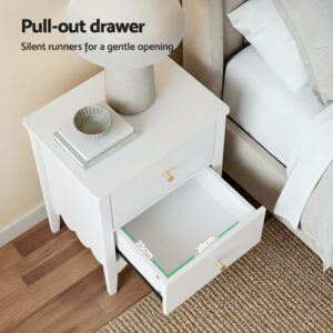 White Bedside Table