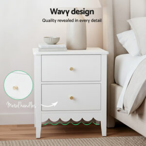 White Bedside Table