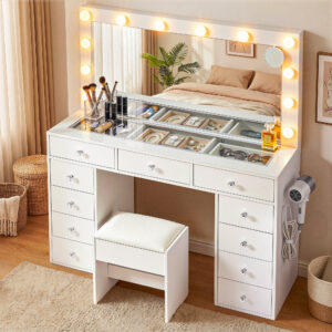 led dressing table