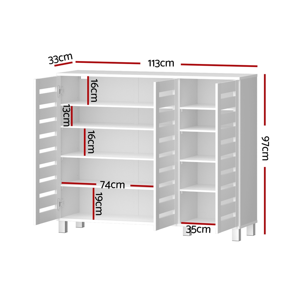 Artiss Shoe Rack Cabinet | 30 Pairs, Adjustable White – Auz Sales Online Shoe Rack Cabinet