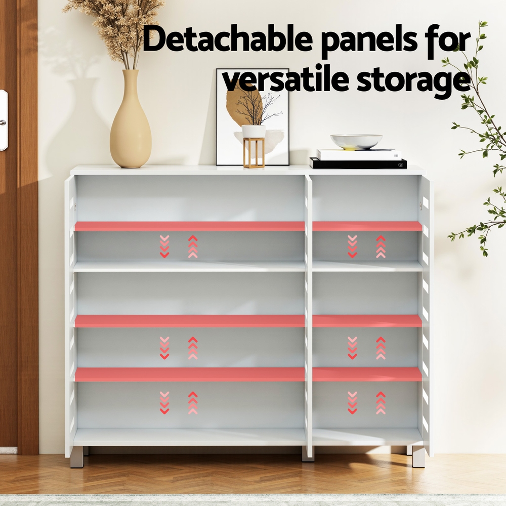 Artiss Shoe Rack Cabinet | 30 Pairs, Adjustable White – Auz Sales Online Shoe Rack Cabinet