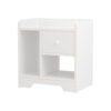 Artiss white bedside table with one drawer and two open shelves