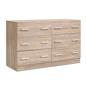 Artiss Veda Pine 6-Drawer Chest – Auz Sales Online 6-Drawer Chest