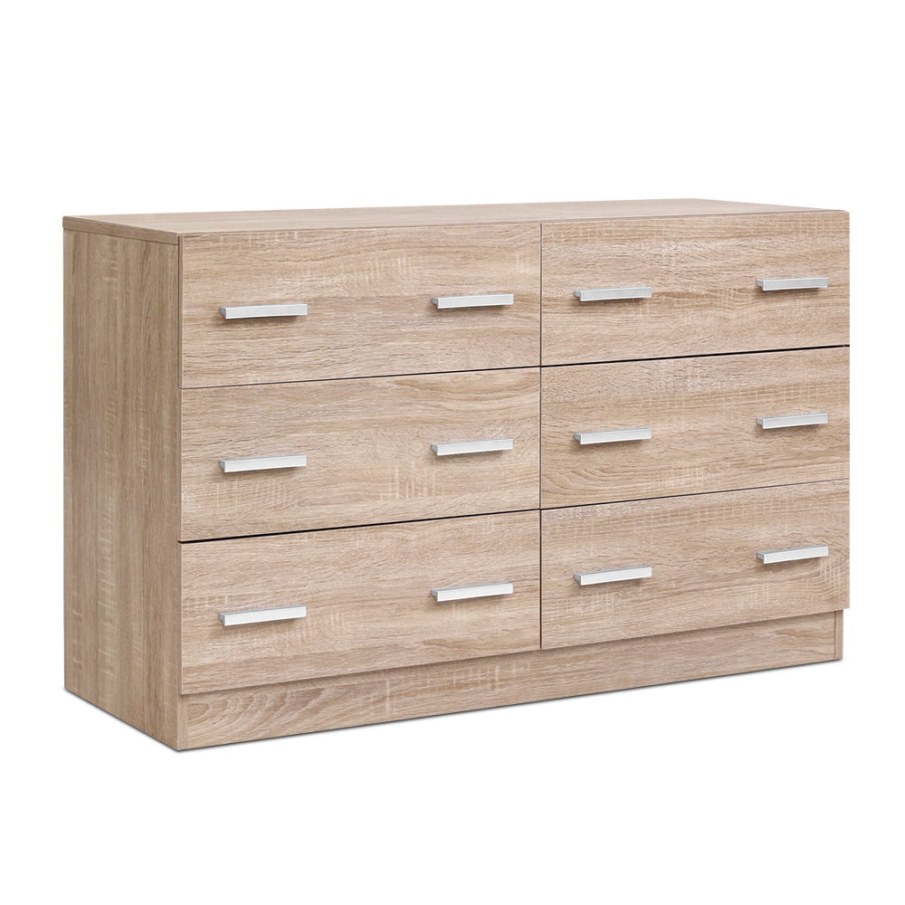 Artiss Veda Pine 6-Drawer Chest – Auz Sales Online 6-Drawer Chest