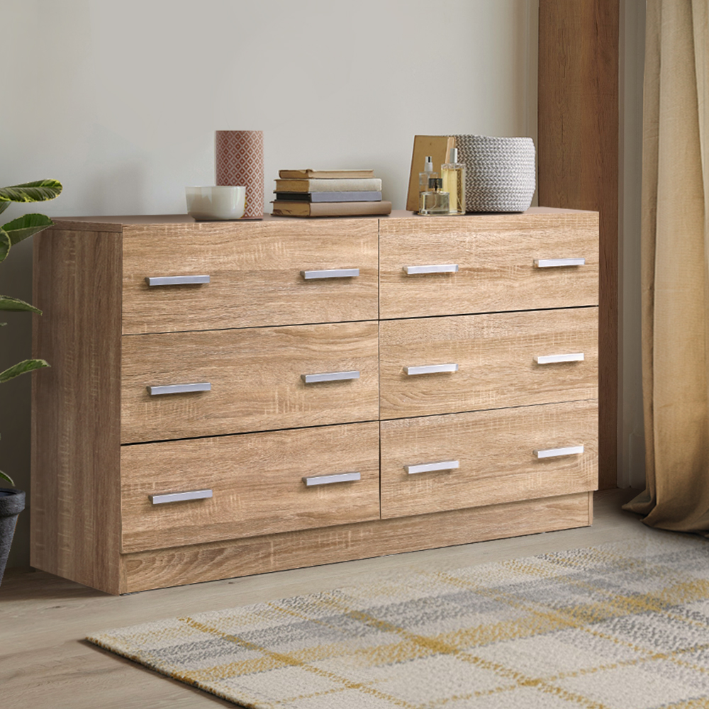Artiss Veda Pine 6-Drawer Chest – Auz Sales Online 6-Drawer Chest