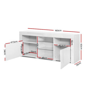 Artiss Led Entertainment Unit 160Cm White Bobi – Auz Sales Online Led Entertainment Unit