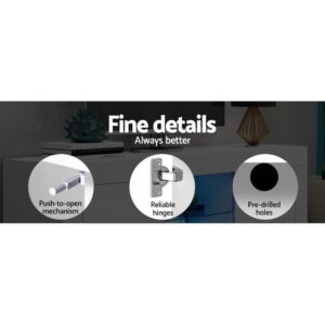 Artiss Led Entertainment Unit 160Cm White Bobi – Auz Sales Online Led Entertainment Unit