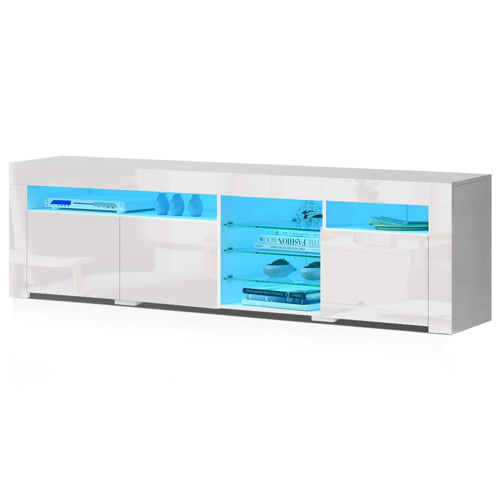 Artiss Bobi Led Entertainment Unit 180Cm White – Auz Sales Online Led Entertainment Unit