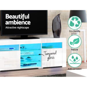 Artiss Bobi Led Entertainment Unit 180Cm White – Auz Sales Online Led Entertainment Unit