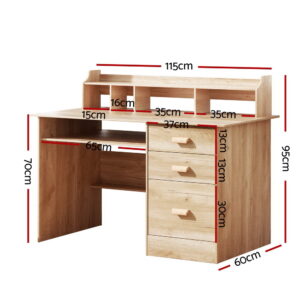 Artiss Computer Desk With Shelves &Amp; Drawers – Auz Sales Online Computer Desk