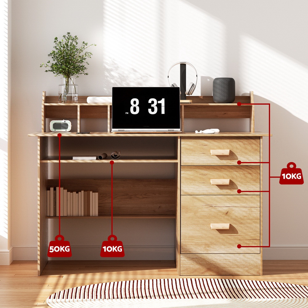 Artiss Computer Desk With Shelves &Amp; Drawers – Auz Sales Online Computer Desk
