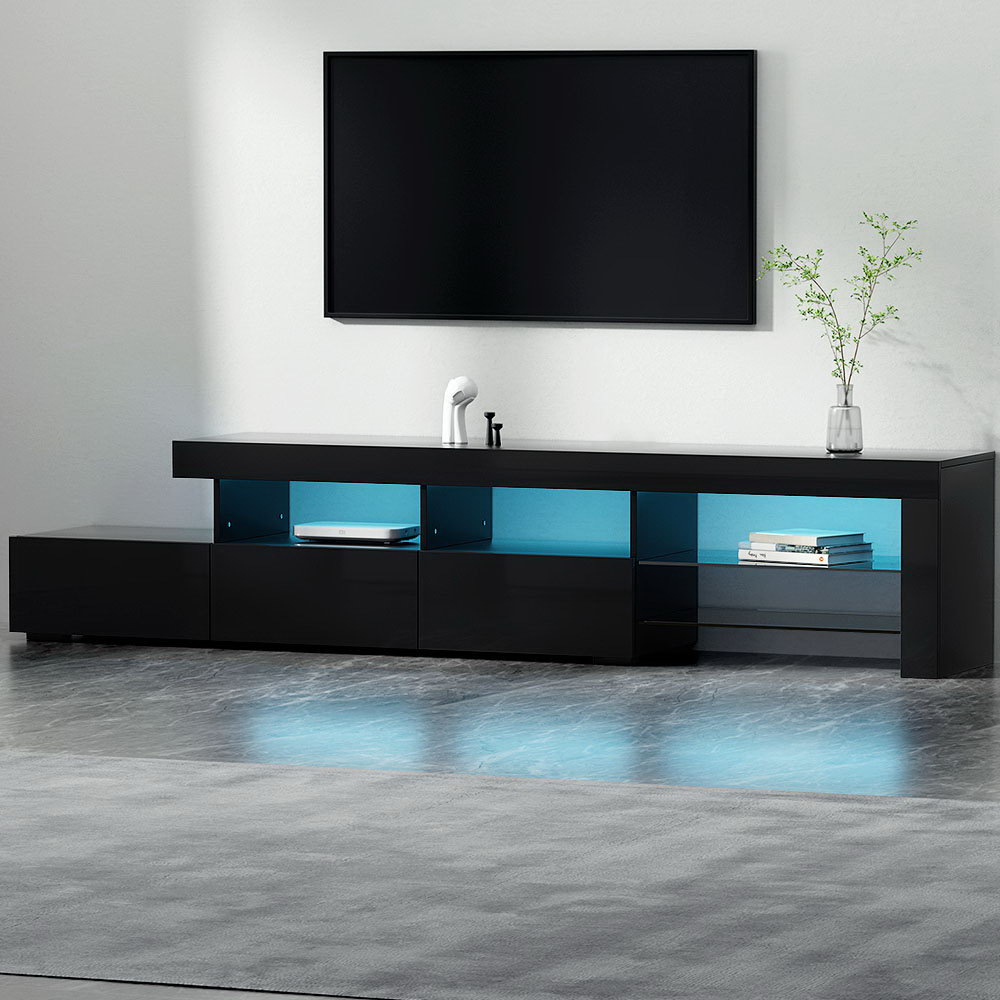 Artiss Caya 215Cm Black Led Tv Entertainment Unit – Auz Sales Online Led Tv Unit