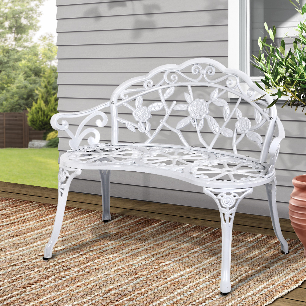 Gardeon 100Cm Cast Aluminium Outdoor Garden Bench – Auz Sales Online Outdoor Garden Bench