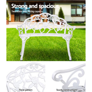 Gardeon 100Cm Cast Aluminium Outdoor Garden Bench – Auz Sales Online Outdoor Garden Bench