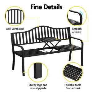 Garden Bench With Table
