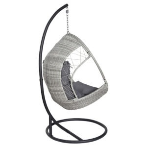 Gardeon Outdoor Egg Swing Chair Wicker Pod Grey – Auz Sales Online Gardeon Outdoor Egg Swing Chair Wicker Pod Grey - Image 3