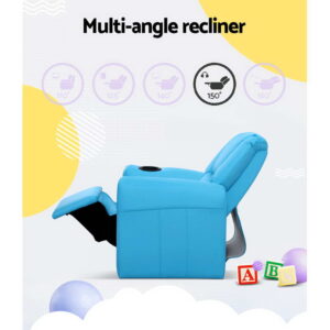 Keezi Kids Recliner Chair Shifted Into A Precise Reclining Position With Active Footrest