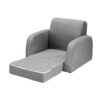 Keezi Kids Sofa 1 Seater Children Flip Open Couch Lounger Armchair Soft Grey Product Image Auz Sales Online