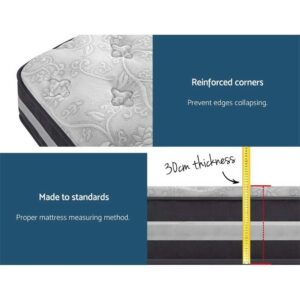 Giselle Bedding 30Cm Mattress Pocket Spring King - Image 7