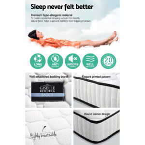Close-Up Texture Of The Soft White Hypo-Allergenic Quilted Top Padding On The Giselle Bedding Bed.