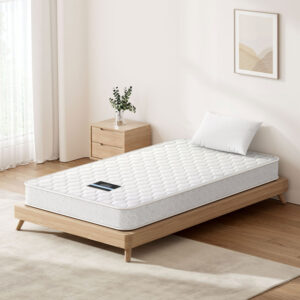 Giselle Bedding Bonnell spring mattress 13cm King Single white tight top
