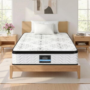 Giselle Bedding King Single Mattress 30cm pocket spring Euro Top white