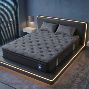 Levitex queen hybrid pocket spring mattress from the Orion series displaying the grey border