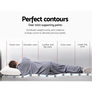 Giselle Bedding Memory Foam Mattress Topper Cool Gel 10Cm Queen - Image 3