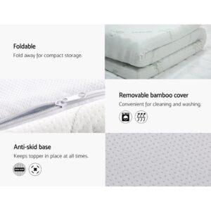 Giselle Bedding Memory Foam Mattress Topper Cool Gel 10Cm Queen - Image 6