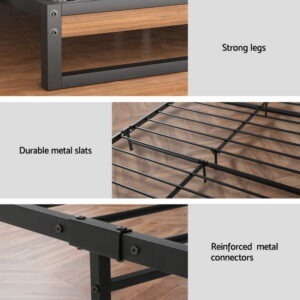 Artiss Metal Bed Frame Double Size Beds Platform - Image 6