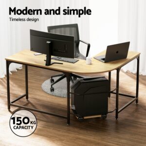 Artiss L-Shape Computer Desk With Cpu Stand Oak 147Cm – Auz Sales Online Artiss L-Shape Computer Desk With Cpu Stand Oak 147Cm - Image 4