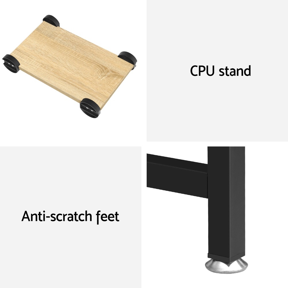 Artiss L-Shape Computer Desk With Cpu Stand Oak 147Cm – Auz Sales Online Artiss L-Shape Computer Desk With Cpu Stand Oak 147Cm - Image 6