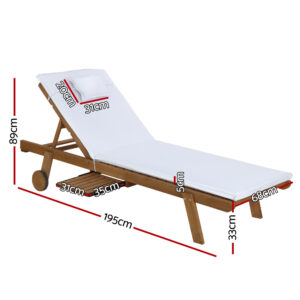 Wooden Sun Lounge
