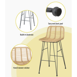 Rattan Outdoor Bar Stools