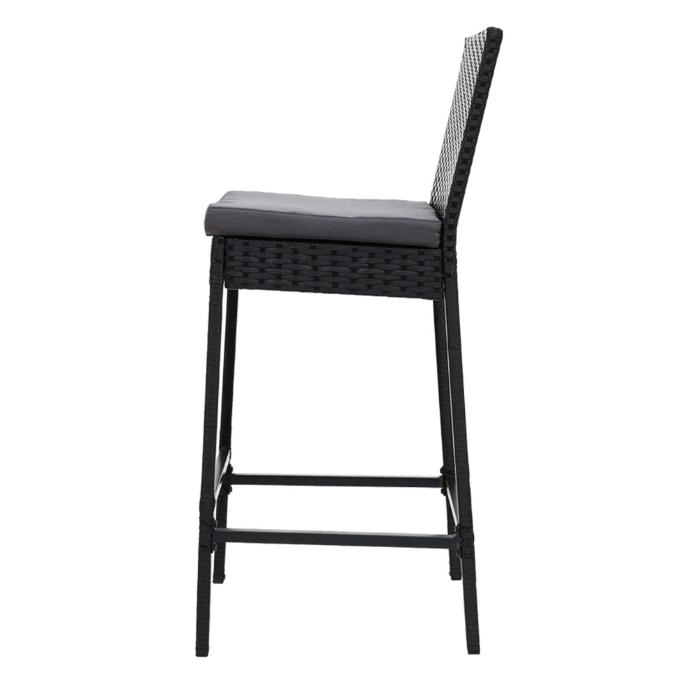 Gardeon 4-Piece Outdoor Rattan Bar Stools Set – Auz Sales Online Outdoor Rattan Bar Stools