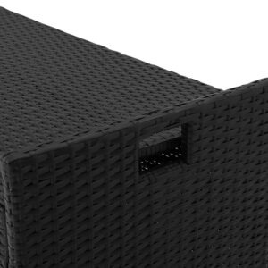 Gardeon Outdoor Storage Bench Wicker Box Black – Auz Sales Online Gardeon Outdoor Storage Bench Wicker Box Black - Image 4