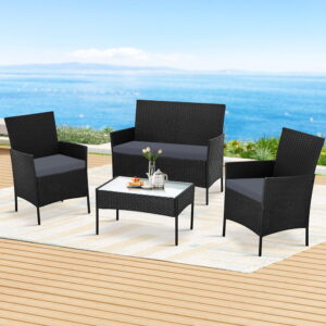 4-Seater Wicker Sofa Set