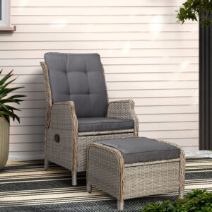 Wicker Recliner Sun Lounge