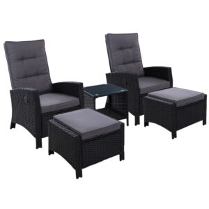 Wicker Recliner Set