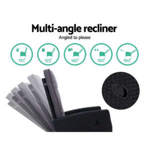Wicker Recliner Set