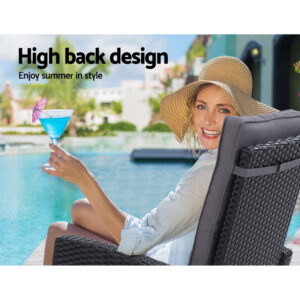 Wicker Recliner Set